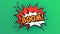 BOOM Word Retro Cartoon Comic Bubbles Popup Style Expressions.