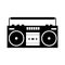 Boombox black simple icon