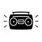 Boombox ghetto blaster cartoon silhouette icon