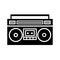 Boombox ghetto blaster silhouette icon