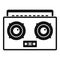 Boombox icon, simple style