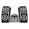 Boombox icon, simple style