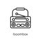 Boombox icon. Trendy modern flat linear vector Boombox icon on w