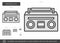 Boombox line icon.