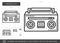 Boombox line icon.