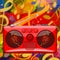 Boombox music background