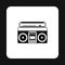 Boombox or radio cassette tape player icon