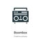 Boombox vector icon on white background. Flat vector boombox icon symbol sign from modern creative pocess collection for mobile