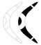 Boomerang icon set isolated on white background