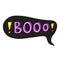 Booo cool teenager word bubble black