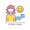 Boost employee happiness RGB color icon