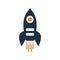 Boost, launch, product, rocket icon. Editable vector logo