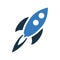 Boost, rocket, spaceship icon. Simple editable vector illustration