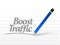 boost traffic message sign illustration design