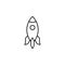 booster, rocket, startup icon. Element of technology icon for mobile concept and web apps. Thin line booster, rocket, startup icon