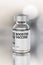Booster vaccine vial. 3d rendering