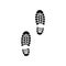 Boot footprint black track icon. Human shoe imprint mark.