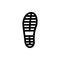 Boot footstep icon or footprint silhouette