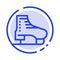 Boot, Ice, Skate, Skates, Skating Blue Dotted Line Line Icon