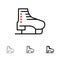 Boot, Ice, Skate, Skates, Skating Bold and thin black line icon set