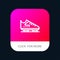Boot, Ice, Skate, Skates, Skating Mobile App Button. Android and IOS Line Version