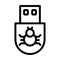 Boot Sector Vector Thick Line Icon For Personal And Commercial Use