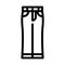 bootcut pants clothes line icon vector illustration