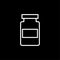 Bootle of drugs isolated icon. vector illustration eps 10. Bootle of medicines outline icon.