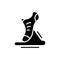 Boots black icon, concept illustration, vector flat symbol, glyph sign.