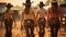 Boots, Buckles, and Braids. Cowgirls\\\' Rodeo Showtime Preparations. Generative AI
