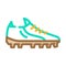 boots football player footwear color icon vector illustration