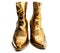 Boots of golden color