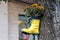 Boots with orange Chrysanthemum