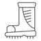 Boots thin line icon. Working boots vector illustration isolated on white. Protective footwear outline style design