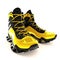 Boots, yellow with black, modern, fashionable