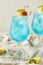 Boozy Blue Hawaii Hurricane Cocktail