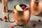 Boozy Cold Apple Cranberry Moscow Mule