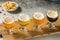 Boozy Cold Refreshing Craft Beer Flight