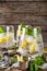 Boozy lemon basil lemonade