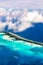 Bora Bora Island in Tahiti, French Polynesia. Travel, lifestyle, freedom and luxury concept. Aerial view