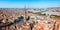 Bordeaux aerial panoramic view, France