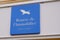 Bordeaux , Aquitaine / France - 03 11 2020 : bourse de l`immobilier sign bird blue logo brand real estate shop broker office