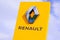 Bordeaux , Aquitaine / France - 04 16 2020 : renault logo car sign yellow shop dealership store automobile brand