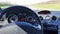 Bordeaux , Aquitaine / France - 05 05 2020 : 308 Peugeot rcz coupe car interior dashboard steering wheel black
