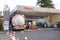 Bordeaux , Aquitaine / France - 12 03 2019 : total tanker truck filled the car service station