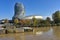 Bordeaux, France - Modern architecture of the Cite du Vin wine museum building in Bordeaux, France