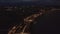 Bordeaux Riverside of Garonne River wide view at Night, Aerial forward