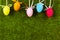 Border of colorful Easter eggs