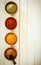 Border of colourful spices
