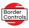 BORDER CONTROLS stamp on white background